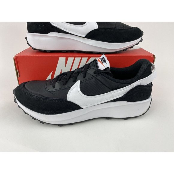 Nike Waffle Debut Black White Men's Sneakers Shoes - Picture 4 of 12